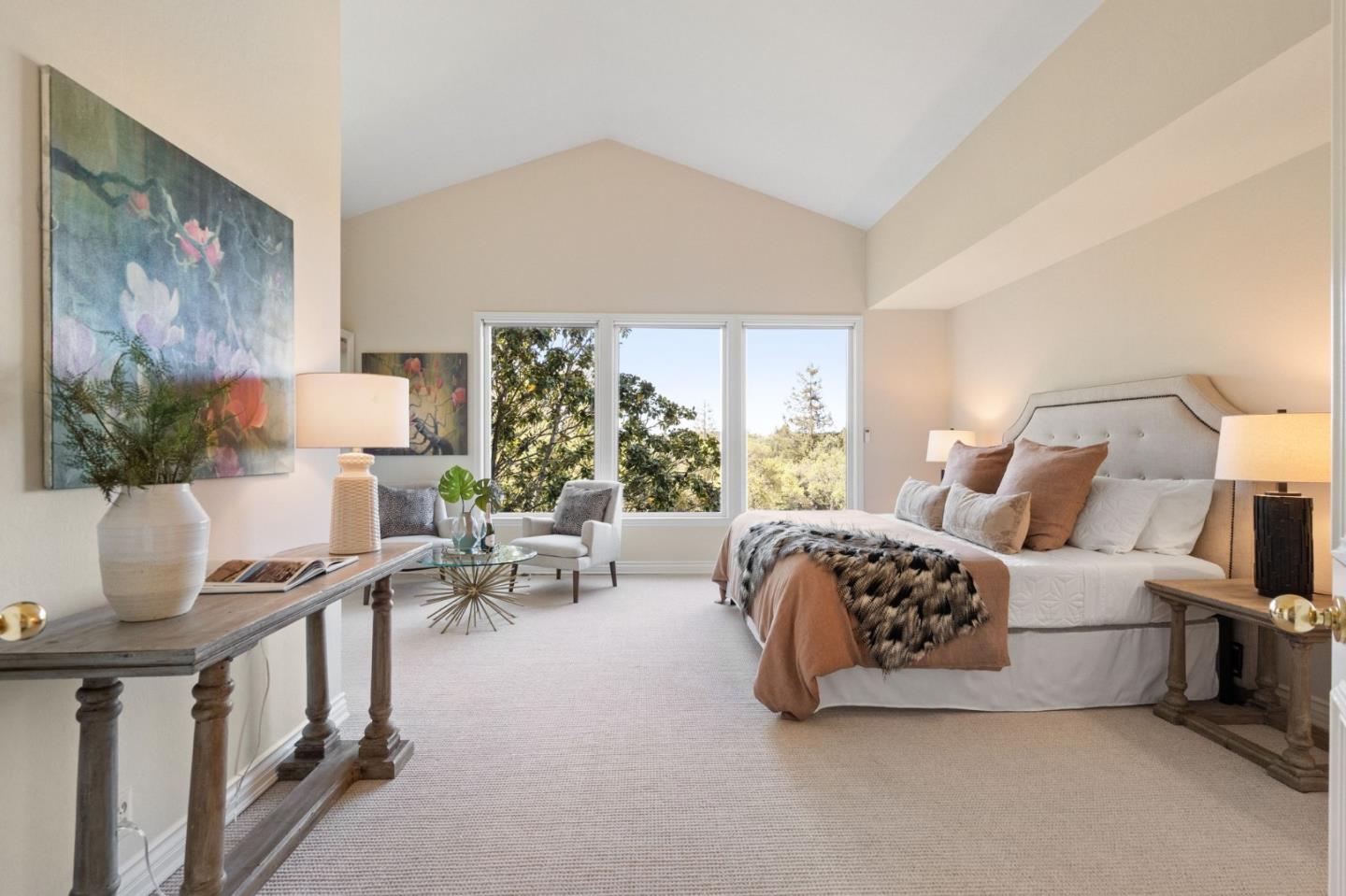 300 Sand Hill Circle, Unit 303 Menlo Park, CA 94025 - Photo 19 of 33 a bedroom with furniture and a window