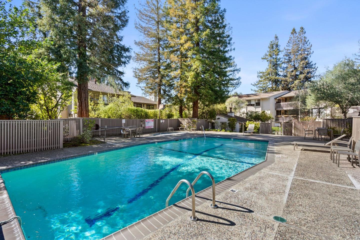 300 Sand Hill Circle, Unit 303 Menlo Park, CA 94025 - Photo 30 of 33 a view of backyard with swimming pool