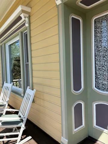 a view of front door and porch