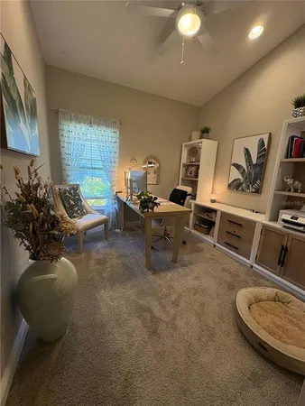 a room with furniture