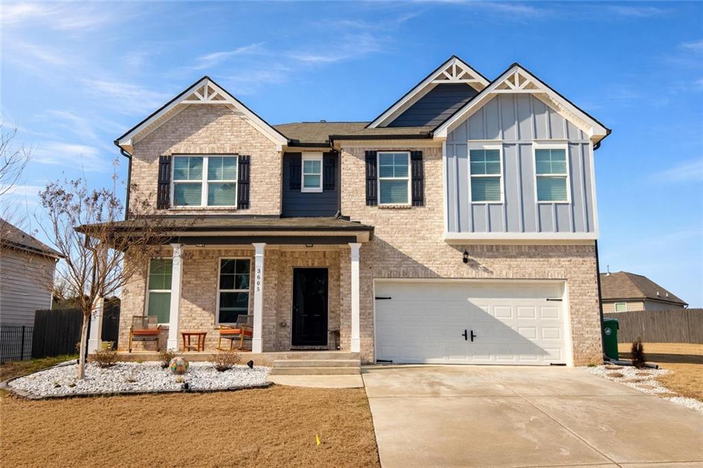 a front view of a house with entertaining space