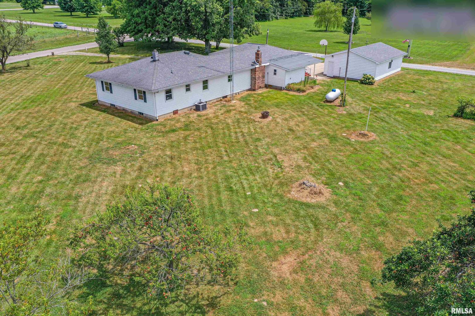 16485 East Robin Road Mount Vernon, IL 62864 - Photo 50 of 51 an aerial view of a house with garden space and street view