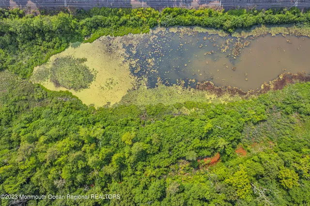 an aerial view of a residential houses with lake view