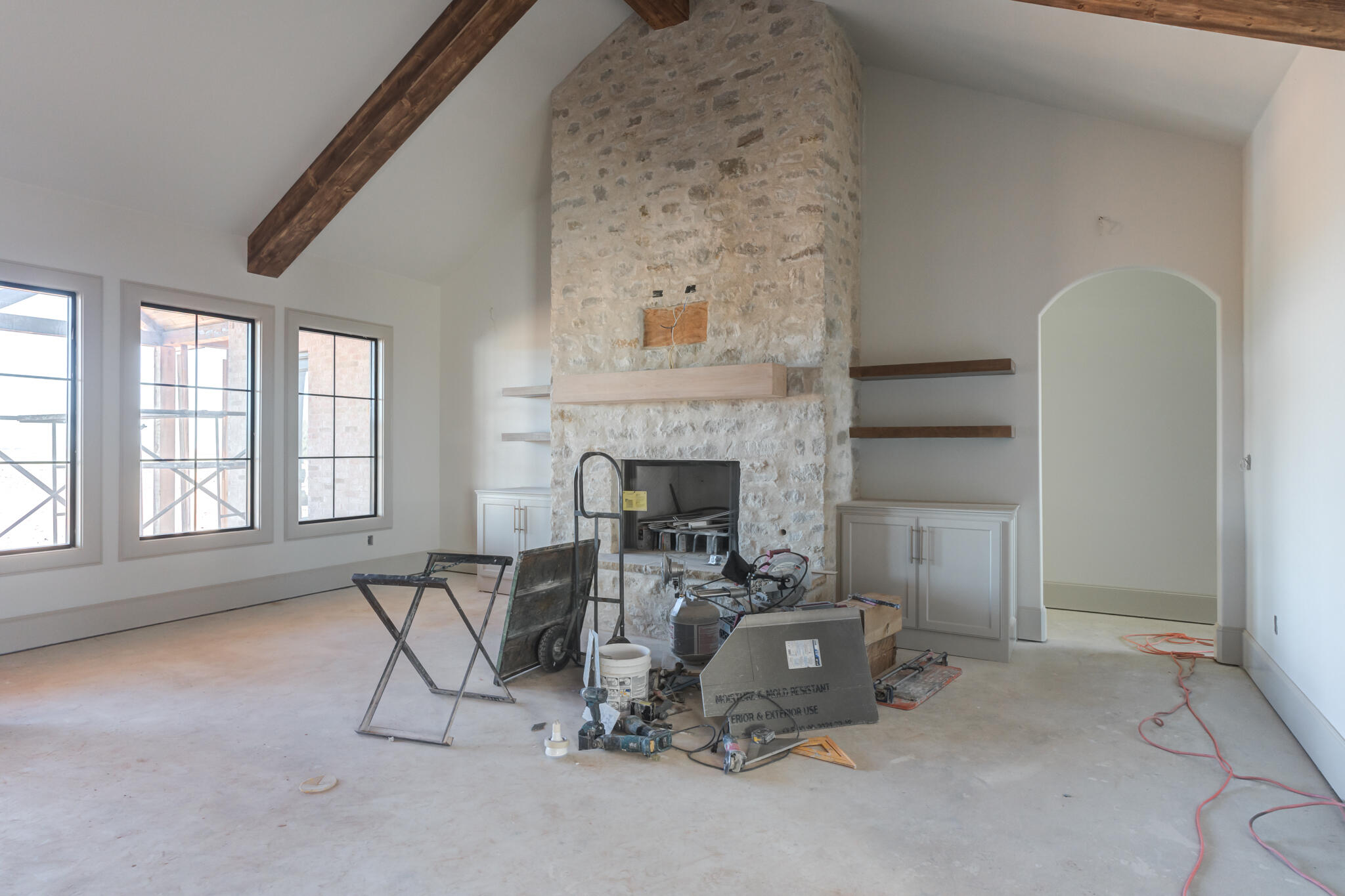 6309 Foster Road Ropesville, TX 79358 - Photo 13 of 38 a living room with furniture and a fireplace