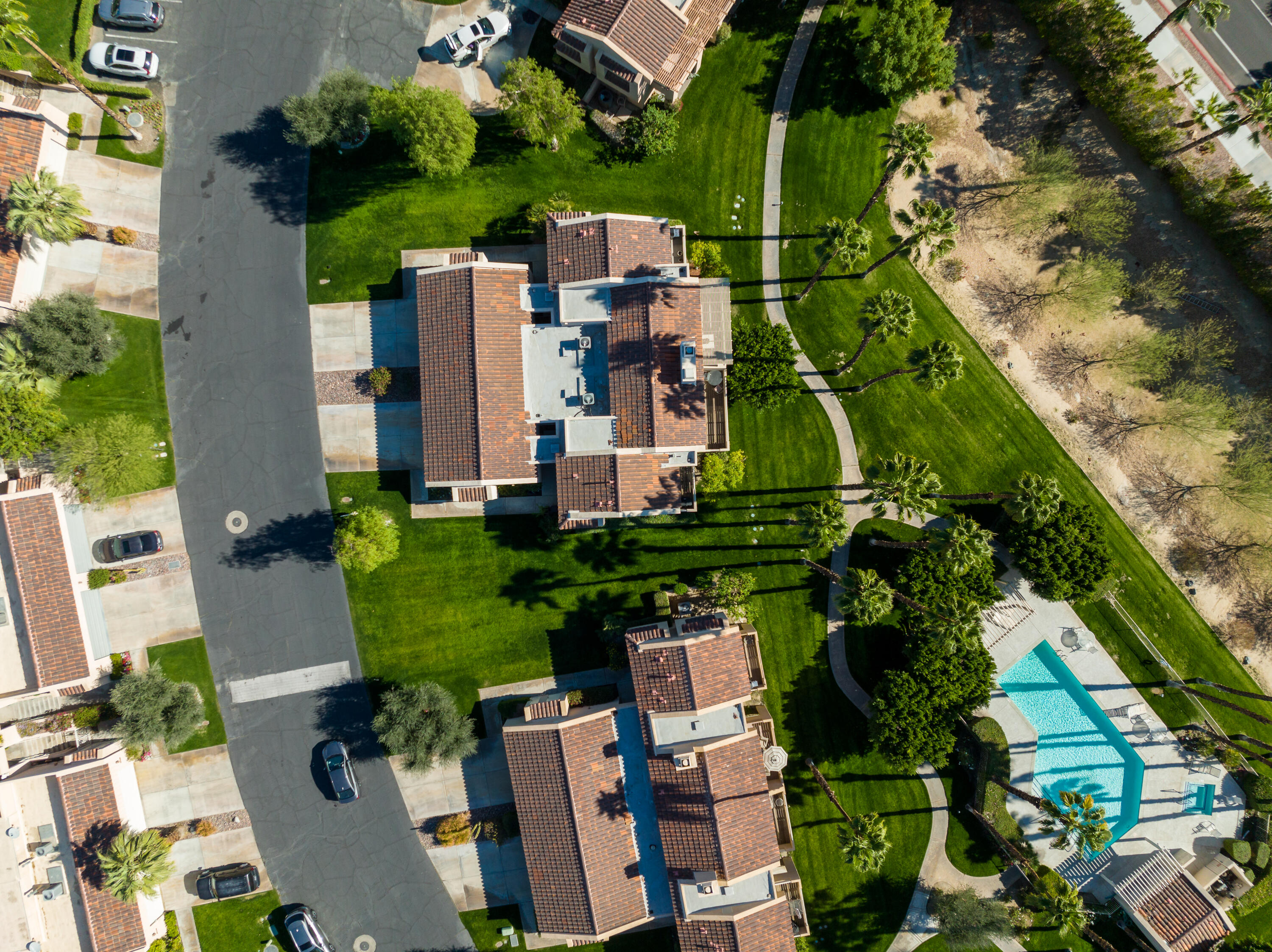 11 Mission Court Rancho Mirage, CA 92270 - Photo 23 of 59 an aerial view of multiple houses with outdoor space
