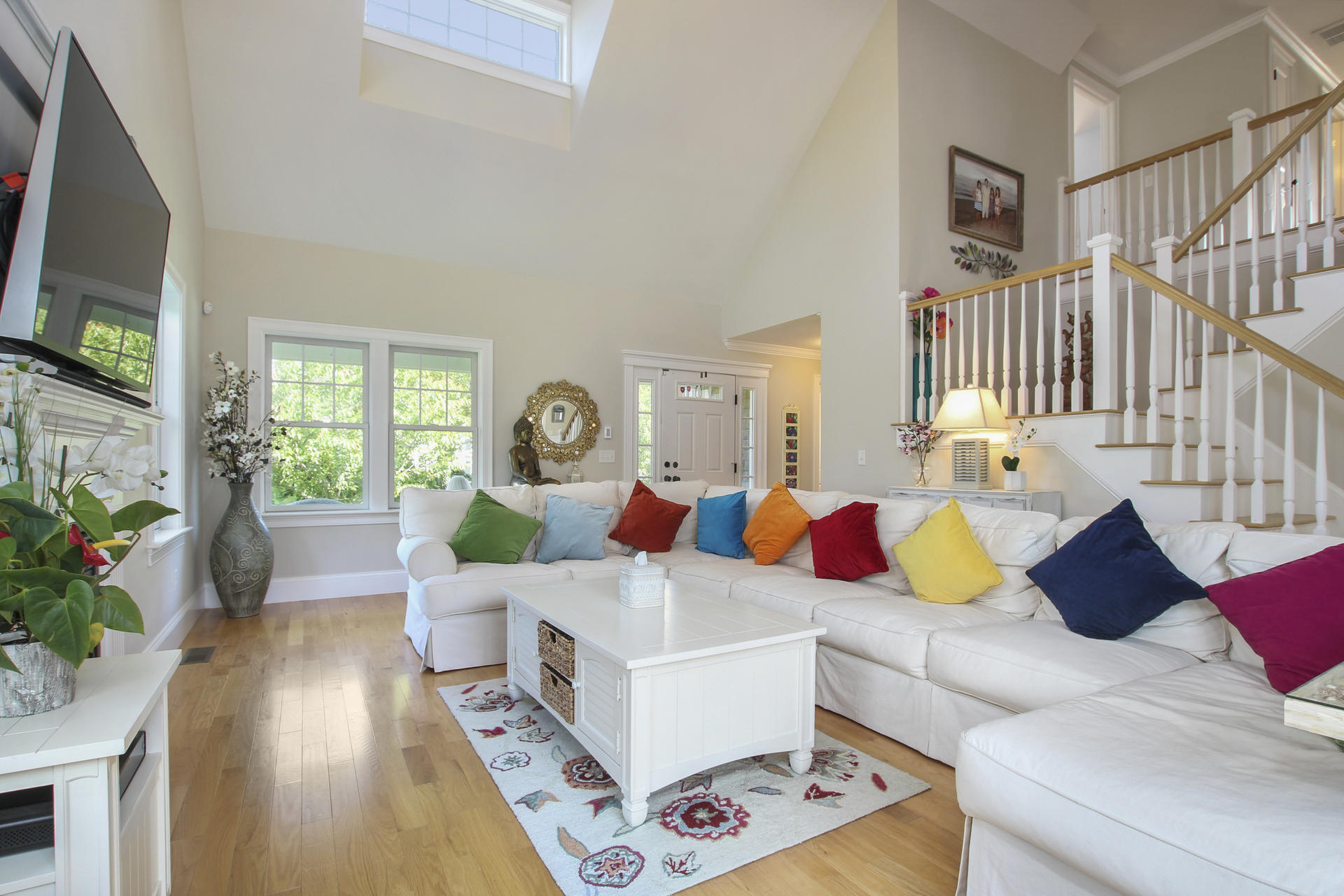 47 Briar Spring Road Orleans, MA 02653 - Photo 6 of 30 a living room with furniture fireplace and flat screen tv
