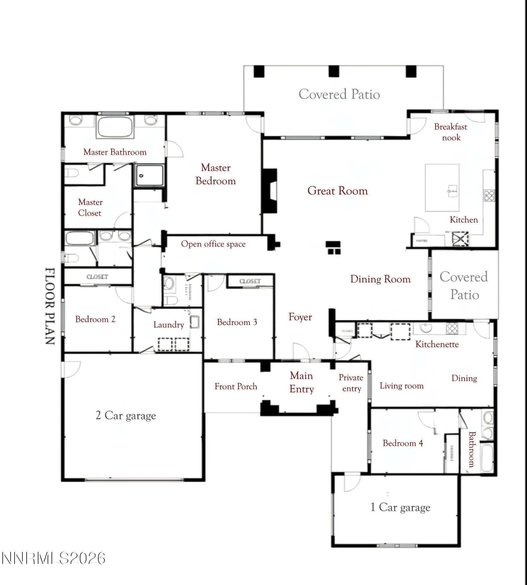 11541 Hacienda Ridge Way Sparks, NV 89441 - Photo 30 of 30 floor plan with labels