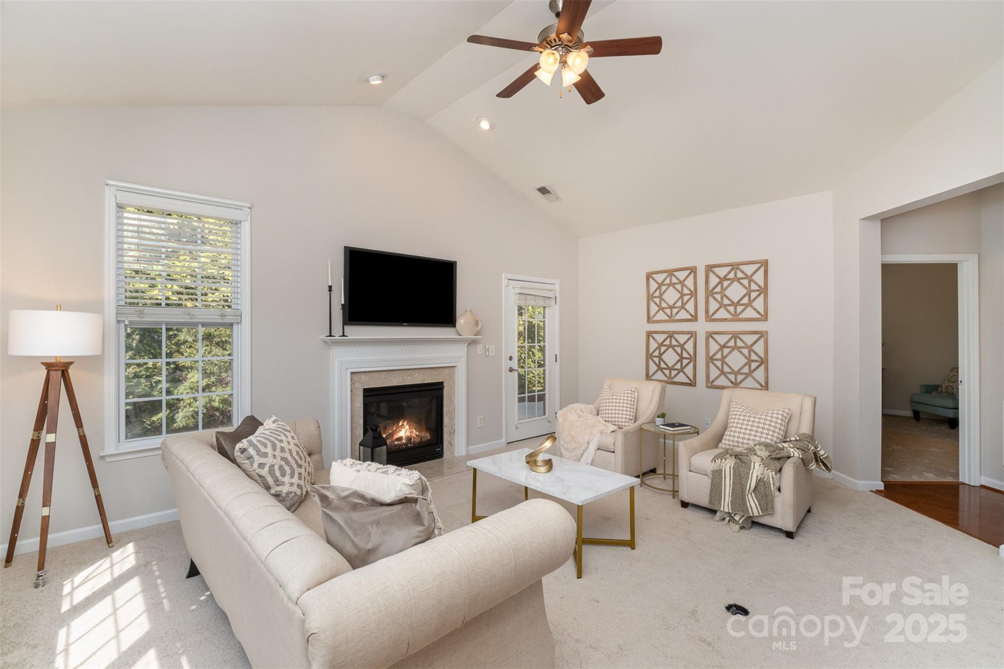 620 Amethyst Circle Fort Mill, SC 29708 - Photo 7 of 32 a living room with furniture and a fireplace