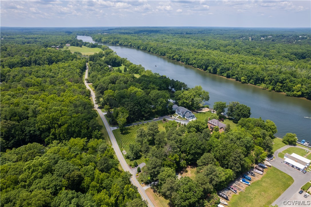 4061 Old Gun Road East Midlothian, VA 23113 - Photo 40 of 42 an aerial view of a houses with outdoor space and a lake view