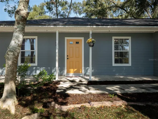 a front view of a house