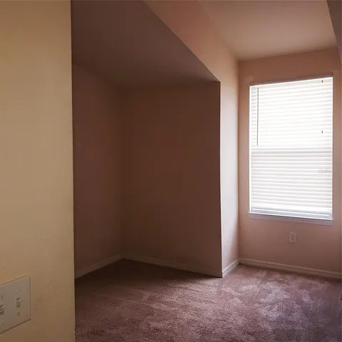an empty room with a window