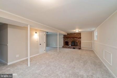 1601 Cambridge Road Edgewater, MD 21037 - Photo 18 of 24 basement family room with fireplace