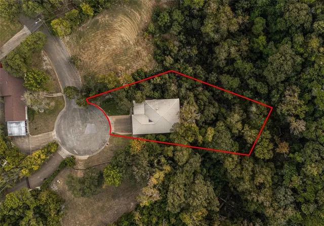 a bird view of a house