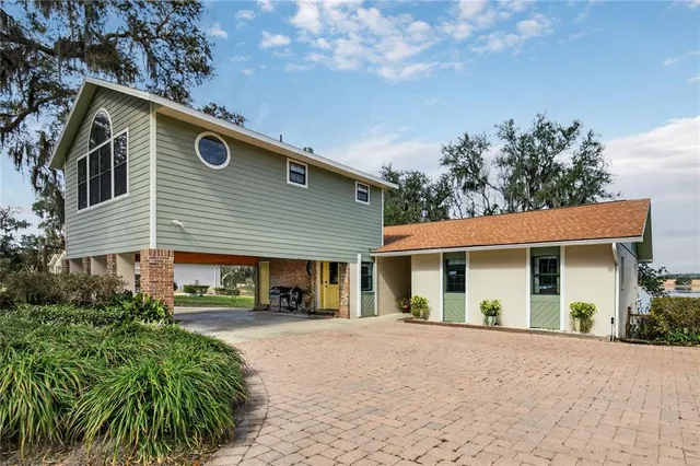 a house view with a garden space