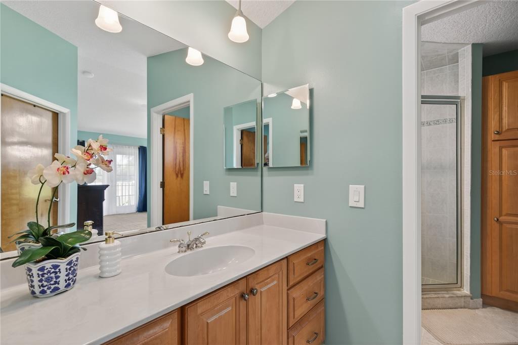 17025 Peru Road Umatilla, FL 32784 - Photo 33 of 73 a bathroom with a sink double vanity and a mirror