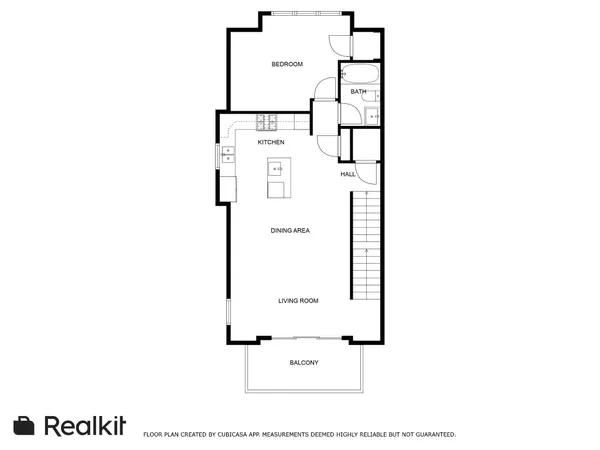 a picture of a bench in front of a door