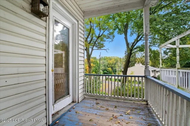 a front view of a house with shower