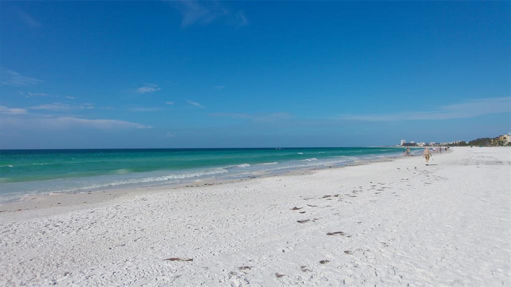 6140 Midnight Pass Road, Unit B6 Sarasota, FL 34242 - Photo 52 of 63 a view of a beach with a big yard