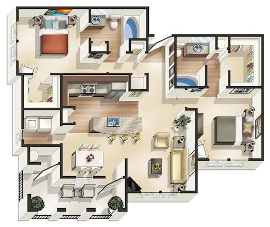 a living room with fireplace furniture and a flat screen tv