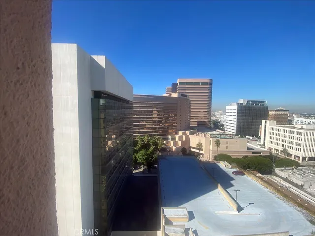 a view of city from balcony