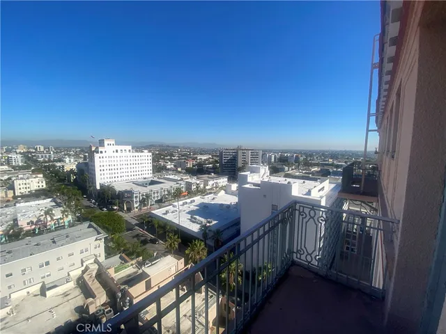 a view of city from balcony