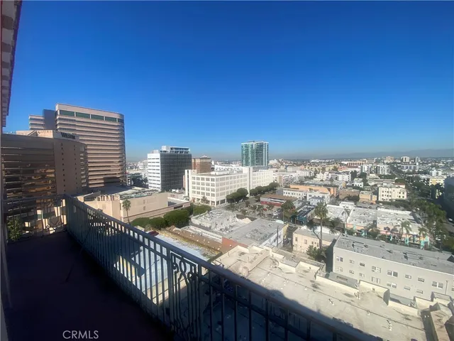 a view of city from balcony