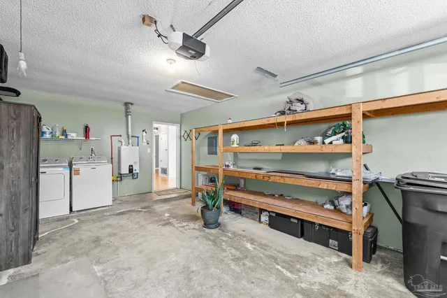 a view of room with cabinets