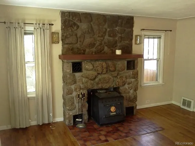 a room with wooden floor