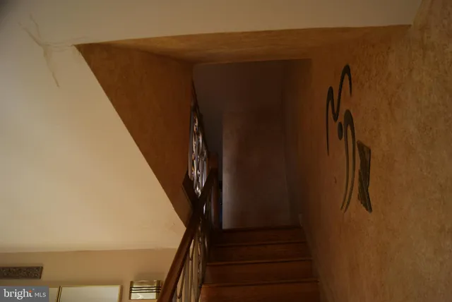 a view of a fireplace in a room
