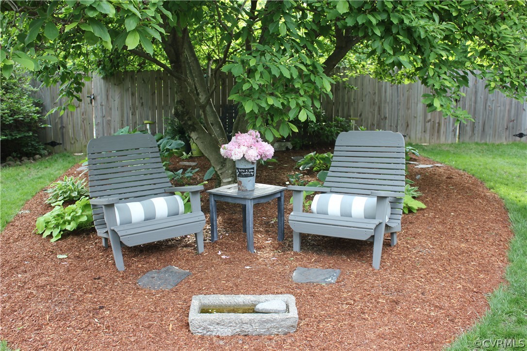4227 Brook Road Richmond, VA 23227 - Photo 35 of 41 a view of a backyard with sitting area and furniture