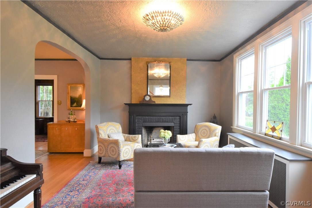 4227 Brook Road Richmond, VA 23227 - Photo 5 of 41 a living room with furniture and a fireplace