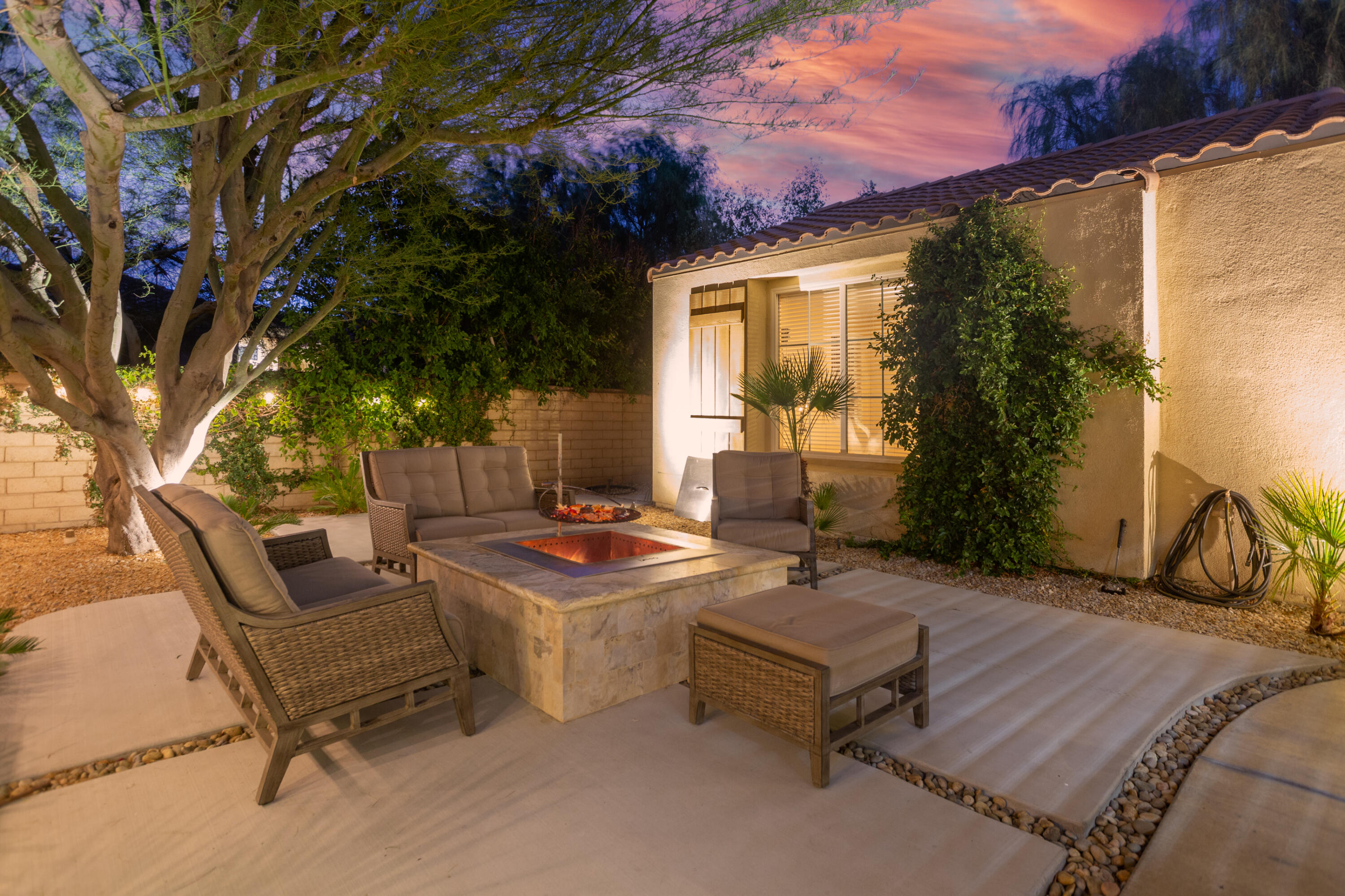 79120 Shadow Trail La Quinta, CA 92253 - Photo 14 of 60 a view of a backyard with sitting area