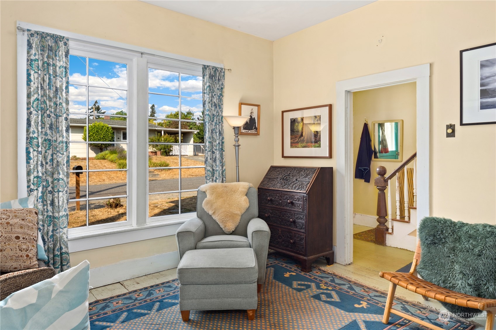 1441 Clay Street Port Townsend, WA 98368 - Photo 4 of 26 a living room with furniture and a floor to ceiling window