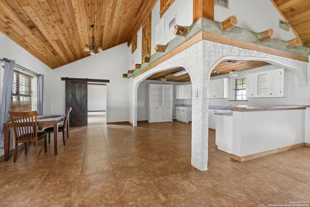 an entryway with a outdoor space