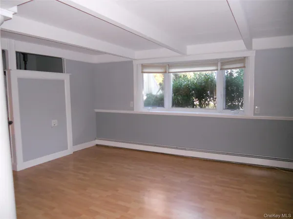 an empty room with a window