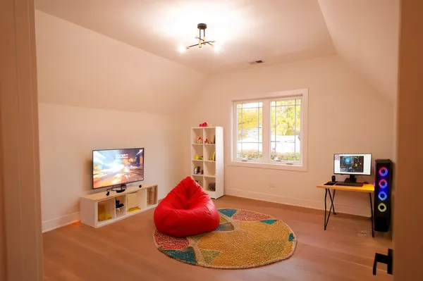 a room with furniture and a window