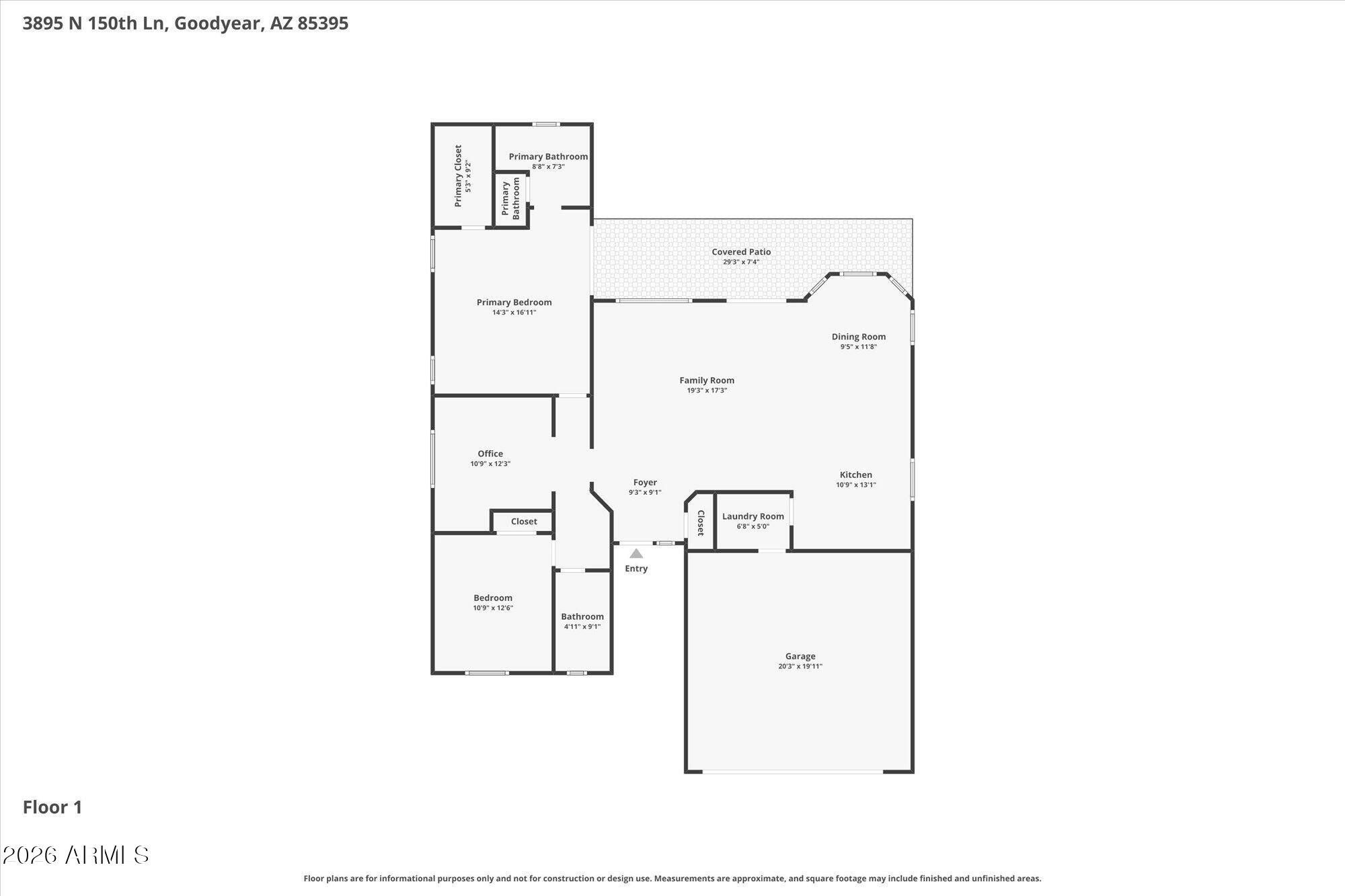 3895 North 150th Lane Goodyear, AZ 85395 - Photo 34 of 34 a picture of a floor plan