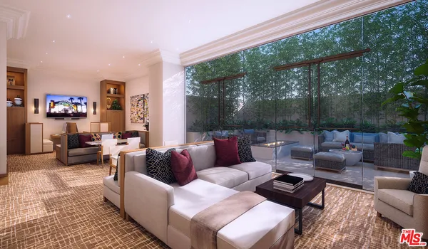 a view of a tall building