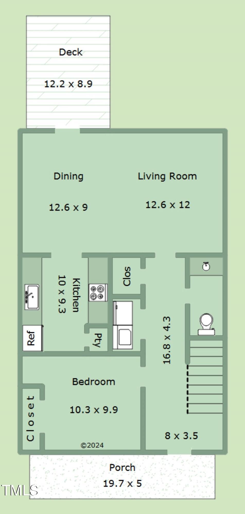 2907 Dearborn Drive Durham, NC 27704 - Photo 51 of 52 thumbnail_Floorplan-1st-2907 Dearborn Dr