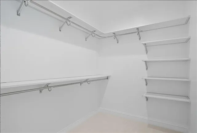 a bedroom with a bed and a closet