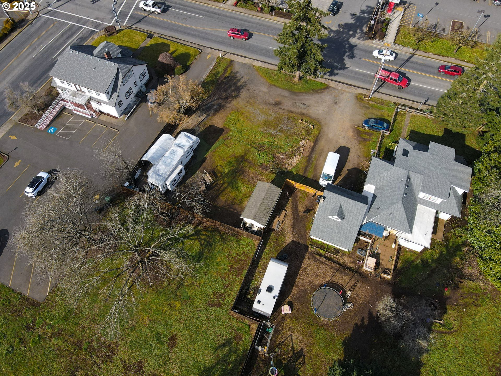 1827 East Main Street Cottage Grove, OR 97424 - Photo 5 of 5 an aerial view of residential house with outdoor space and swimming pool