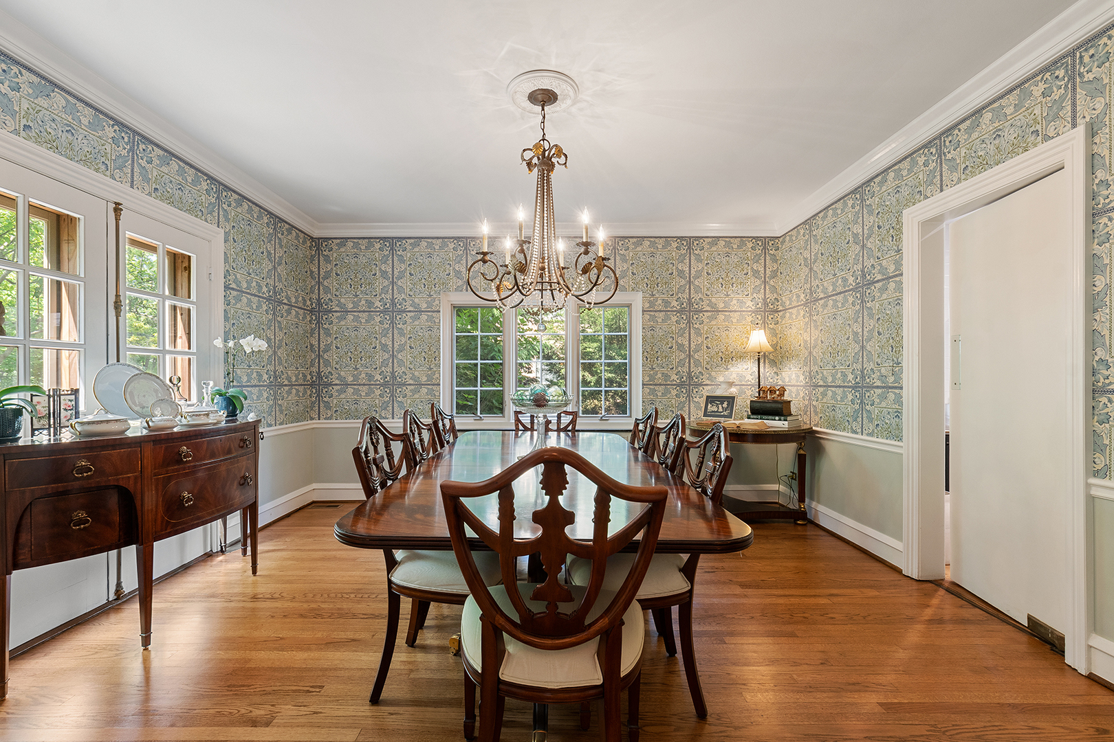 833 Kimball Road Highland Park, IL 60035 - Photo 8 of 29 a view of a dining room with furniture window and wooden floor