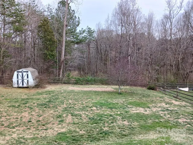 a backyard of a house