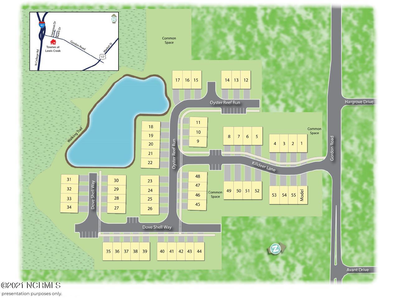 1546 Dove Shell Way, Unit 44 Wilmington, NC 28405 - Photo 2 of 22 MLS Townes at Lewis Creek Sitemap