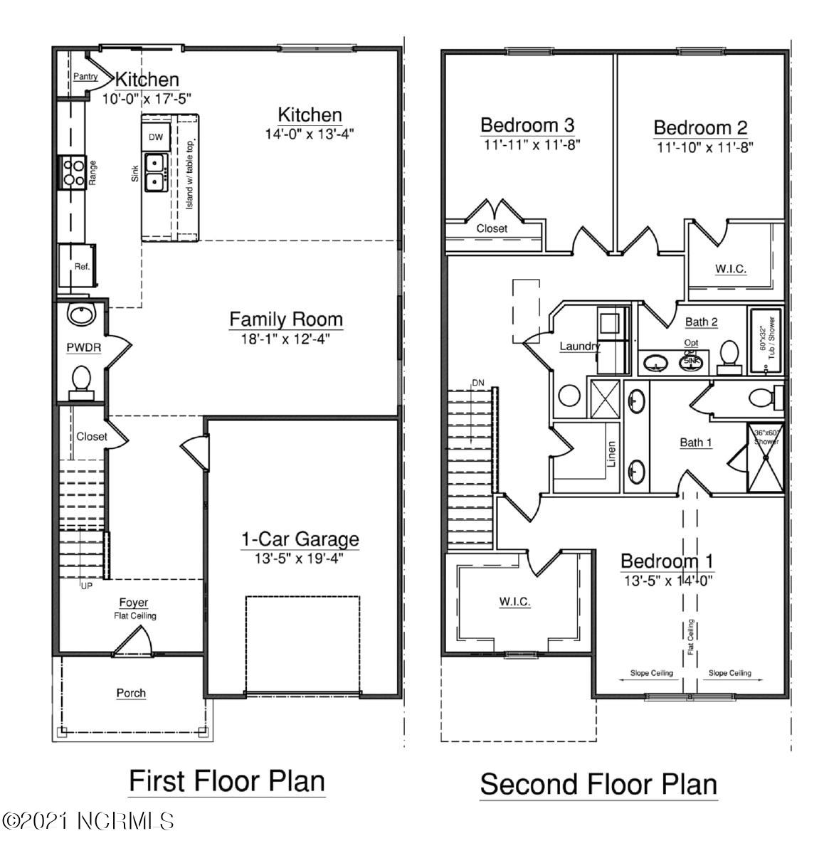 1546 Dove Shell Way, Unit 44 Wilmington, NC 28405 - Photo 21 of 22 MLS Princeton Floorplan