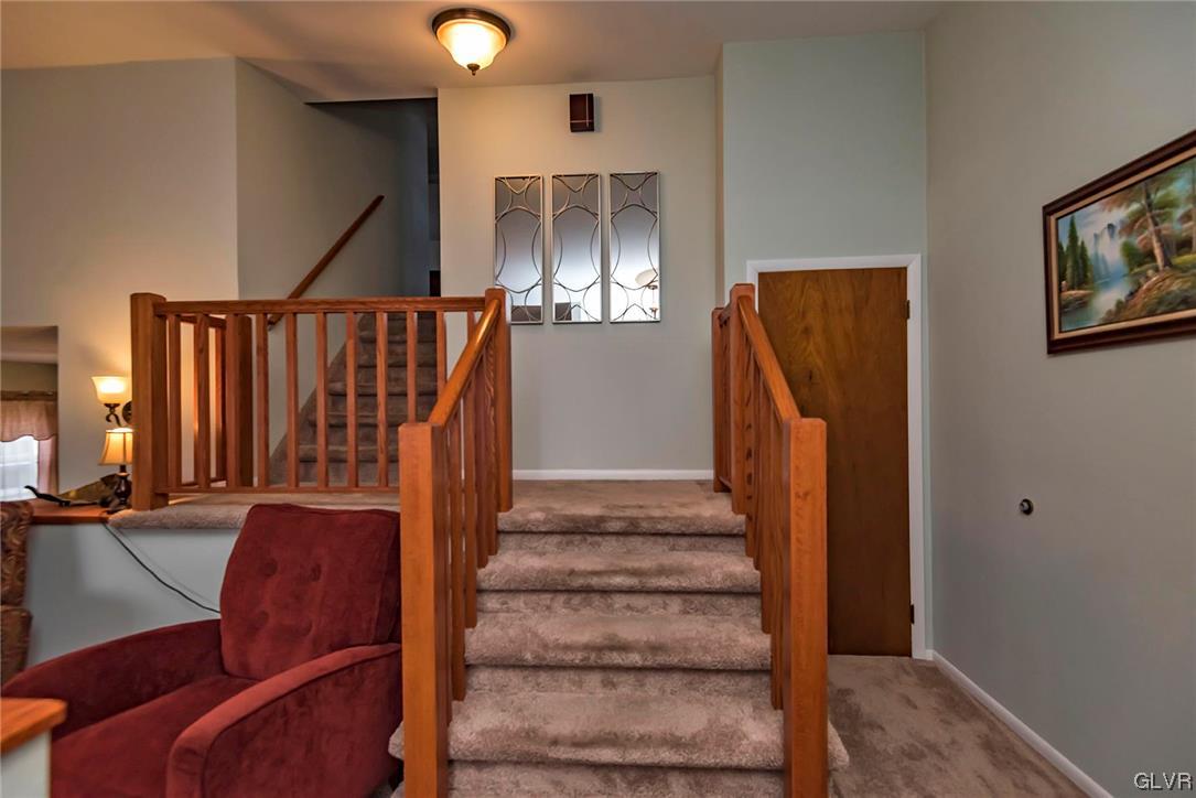 360 North 9th Street Bangor, PA 18013 - Photo 10 of 34 a view of staircase with white walls and railing