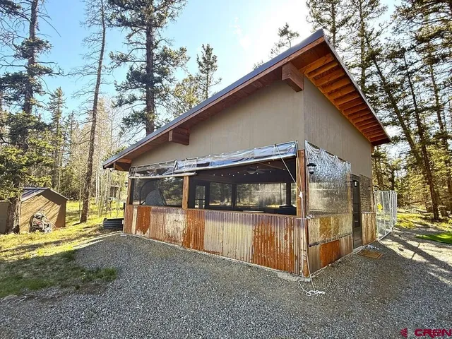 a view of a house with a balcony