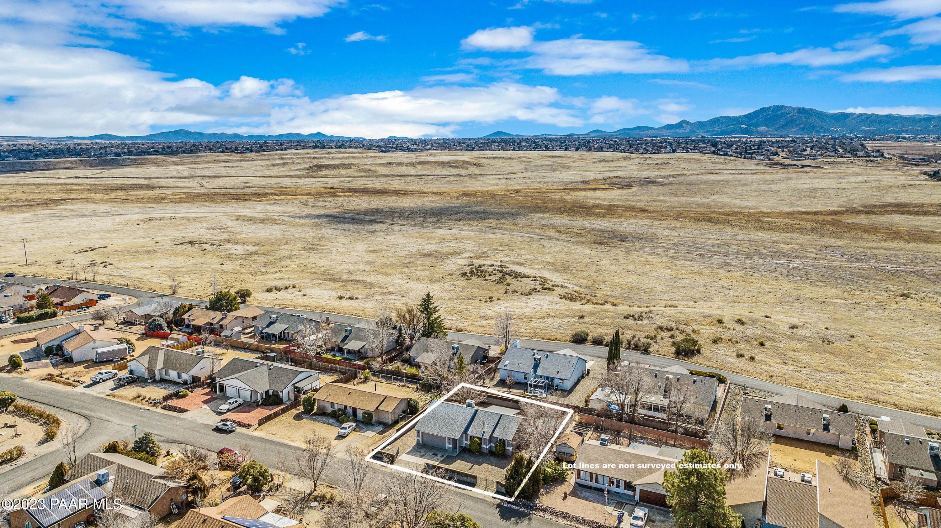 7131 East Silverlode Drive Prescott Valley, AZ 86314 - Photo 3 of 32 004_Aerial 2 Lot Lines