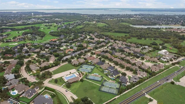 an aerial view of a city