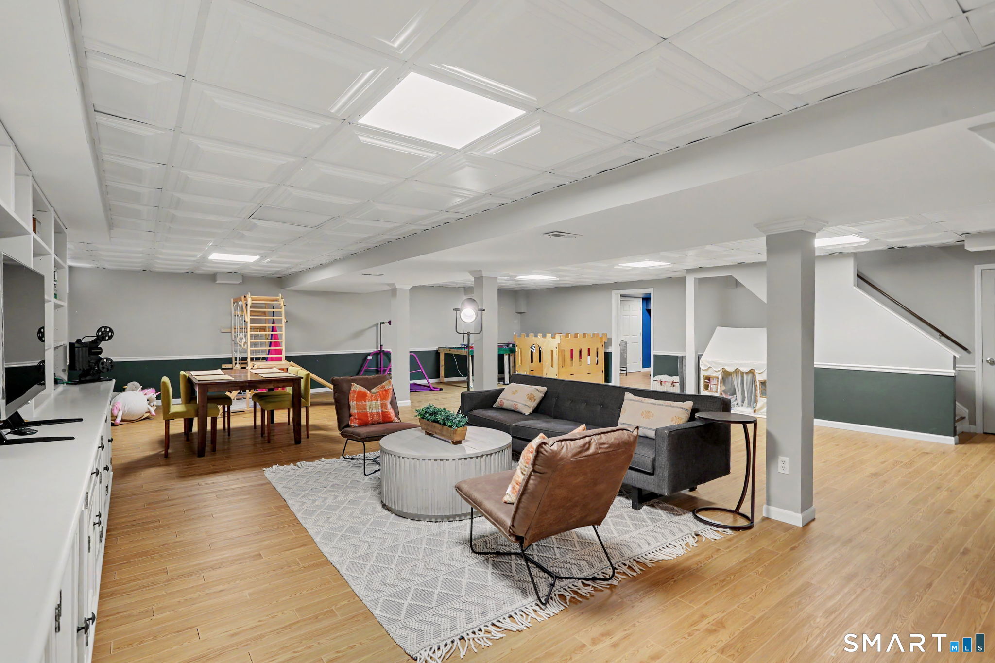 596 Silvermine Road New Canaan, CT 06840 - Photo 29 of 37 Large lower level with ample storage and flexibility